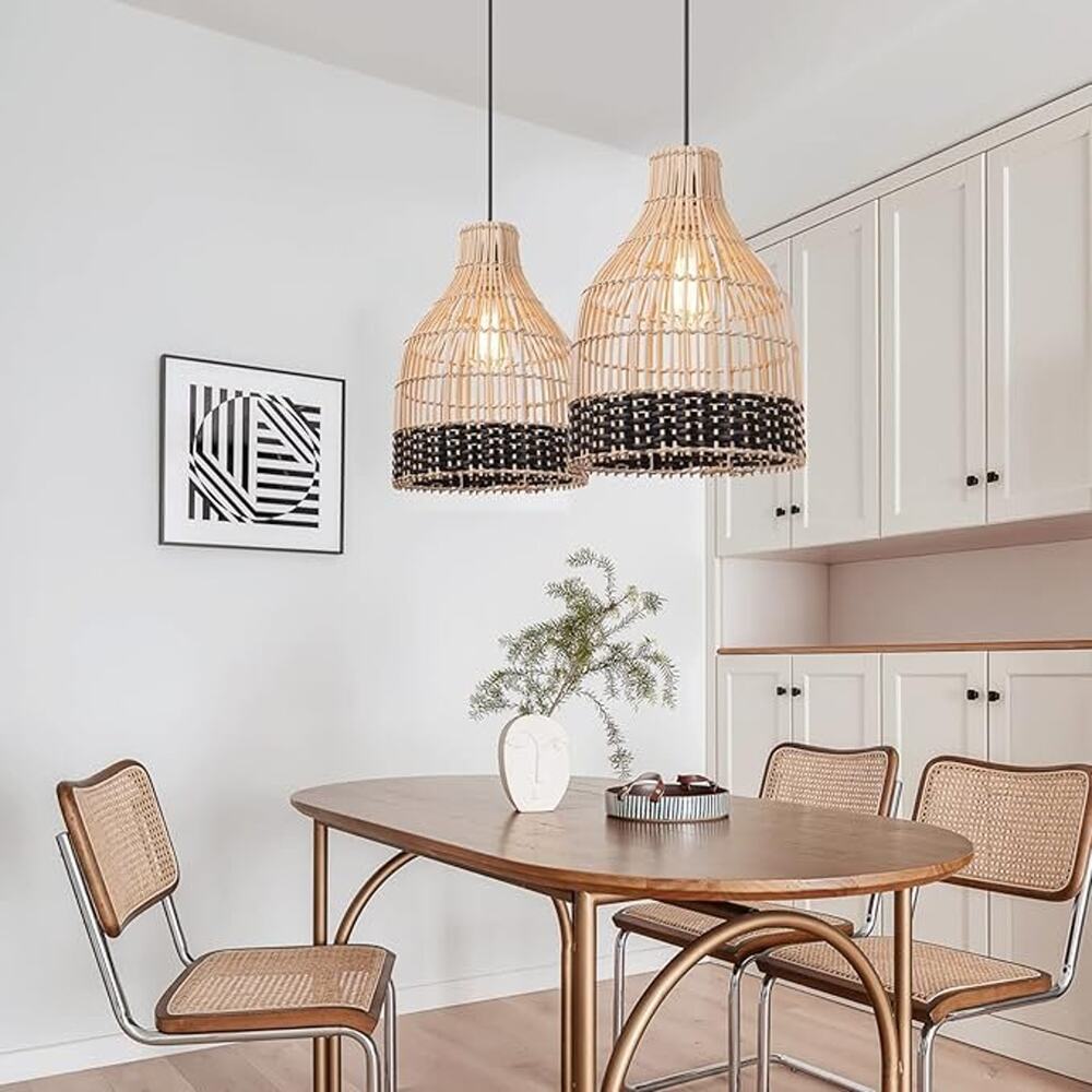 Wicker Rattan Pendant Light - Picture 6 of 7